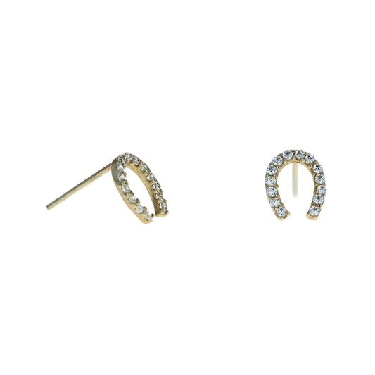 Sparkling Lucky Horseshoe Earrings
