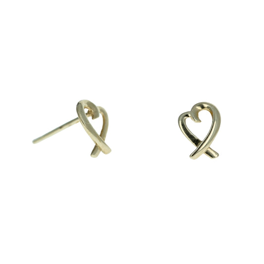 Heart Shaped Ribbon Stud